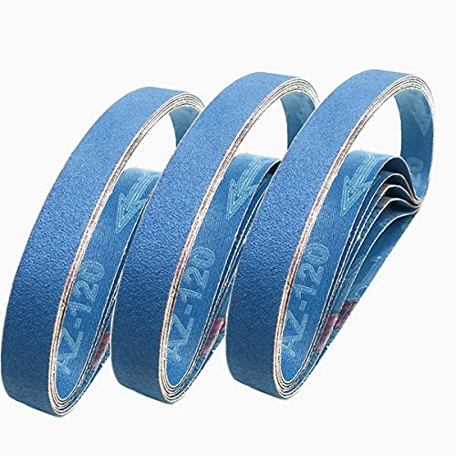 Nastro abrasivo in metallo 25 x 762 mm, .ogni 2 pezzi di grana (60, 80, 100, 120, 240, 320) per levigatrici a nastro nastri abrasivi, affilatura, rimozione della ruggine-(12 pezzi)FEIHU