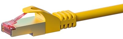 Danicom CAT 6 Netzwerkkabel LSOH - S/FTP - 0,25 m - Gelb | POE, Ethernet, LAN, Patchkabel, Datenkabel, RJ45 - für Serverschränke, Switches, Router, Modems!