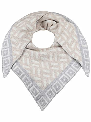 Zwillingsherz Dreieckstuch Stola Schal mit Kaschmir und Wolle für Damen Mädchen Jungen Kinder - Hochwertiges Cashmere Halstuch im Striche Muster Motiv - Damenschal für Sommer Herbst Winter