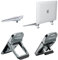 Nillkin Tastatur ständer, Faltbarer Unsichtbar Tastatur erhöhung, Verstellbarer Laptop füße mit Rutschfester Silikon Unterlage Kompatibel mit Allen Laptops/MacBook/Notebook/Tastatur, Grau
