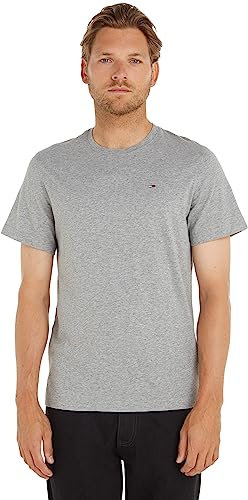 Tommy Jeans TJM XSLIM Jersey tee DM0DM04411 Camiseta de Manga Corta, Gris (Lt Grey Htr), 3XL para Hombre
