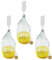 WYSKONT Enghals Ballonflasche mit Schraubverschluss, Schutzkorb, Luftschleuse und Stopfen für die Weinherstellung, Gärung, Getränkeaufbewahrung, aus transparentem Glas, 3 Stück x 5 l