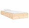 vidaXL Massivholzbett Einzelbett Bettgestell Bettrahmen Lattenrost Schlafzimmerbett Bett Holzbett Schlafzimmermöbel 75x190cm Kiefernholz