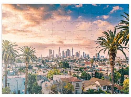 MyPuzzle Schöner Sonnenuntergang im Zentrum von Los Angeles - Premium 100 Teile Puzzle - MyPuzzle Sonderkollektion von Puzzle Galaxy