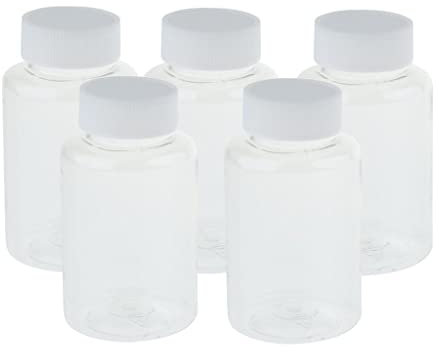 Perfeclan 5X Flasche Sterile Gläser Gewindeflaschen 150ml/200ml/220ml, Weiß 150ml