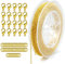 YapitHome 39.37 Füße Diy Goldketten, Diy Schmuckkette, Gliederkette mit 20 Ketten Verschlüsse und 50 Biegering für Schmuck Herstellung,Schmuck Zubehör DIY,Handwerk (Gold,2mm)