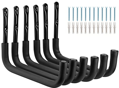 PiPaFox Heavy Duty Garage Storage Kayak Hook, Each Garage Storage Canoe Rack 25KG Capacity, 38cm Canoe Hanger Hooks for Hanging Canoe, Surfboards, Ladders, Beach Chairs, Lumber, Bikes