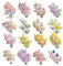 16 Pairs Kids Clip On Earrings for Girls, Cute Clip On Earrings Princess Play Earrings Jewelry Dress Up Earrings Unicorn Flower Butterfly Earrings, Clip-on Earrings Set for Kids Girls Birthday Gifts