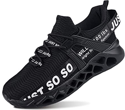Sneaker Herren Leicht Flache Schuhe Atmungsaktive Stoffschuhe Elegante Frauen Schnürhalbschuhe Laufschuhe Sommer Schwarz 47EU