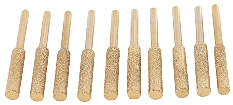 Lodokdre Elektrisches KettensäGen Ketten SchäRfer Kit, 10-Teilige Beschichtete SchäRfräDer, 3/16- Feilen mit Hoher HäRte