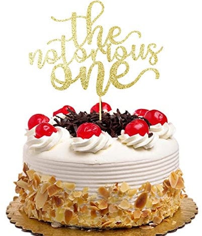 The Notorious One Cake Topper, Rap 1. Birthday Cake Topper, The Big One First Birthday Party Decorations, Biggie First Birthday Party, Gold Glitter