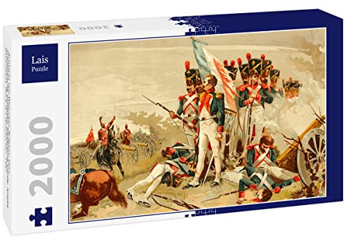Lais Jigsaw Puzzle Battle of Waterloo, Belgium. 1815. French soldiers, Imperial Guard. Antique illustration. History book. 1897 2000 pieces
