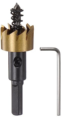 HARFINGTON Hole Saw 21mm (5/6) M35 HSS (High Speed Steel) Titanium Coated Drill Bit Cutter Opener for Stainless Steel Aluminum Alloy Metal Wood Plastic
