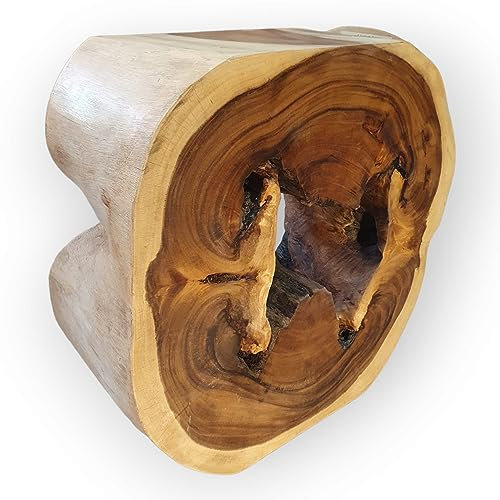 Kinaree Suar Holz Sideboard Baumscheibe O - Massivholz Anrichte - Design Sideboard Akazie (Variante 12)
