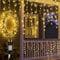 Sonnewelt Außen Eisregen Lichterkette Warmweiß Lichtervorhang Eiszapfen LED Außenlichterkette 5m 200 LED Inner Zimmer Deko mit 8 Modi IP44 Wasserdicht Lichterkettenvorhang Wasserfall Lichtervorhang