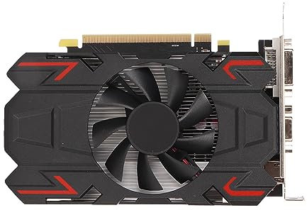 Carte Graphique de Jeu, HD6770 4 Go DDR5 128 Bits PCI Express 2.0 16X Slot HDMI DVI VGA Interface, Carte Graphique D'ordinateur avec Ventilateur Unique (HD6770 4 Go DDR5)