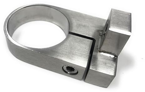Edelstahl Pfostenhalter Geländer - Wandanker für 42,4mm Edelstahl-Rohr M10 Verstellbare Wandhalterung für Rundrohr mit ein Klemmhalterung/Rohrschelle Rohrhalter V2A Bayram®