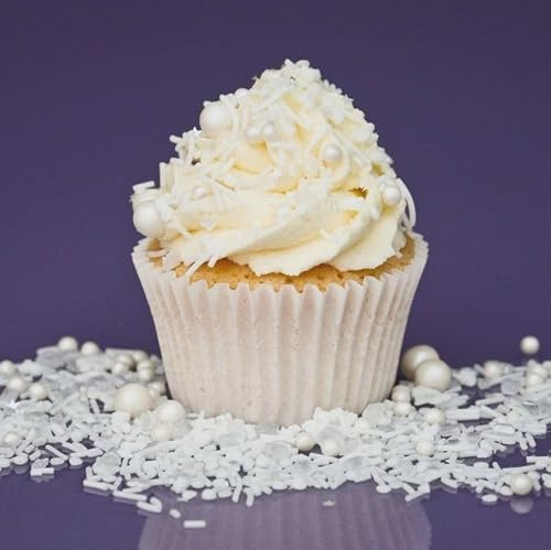 Purple Cupcakes Sprinkles Mix - Shimmer SNOWFALL Mix (V) - Cake and Cupcake Sprinkles for Birthdays, Weddings and all occassions