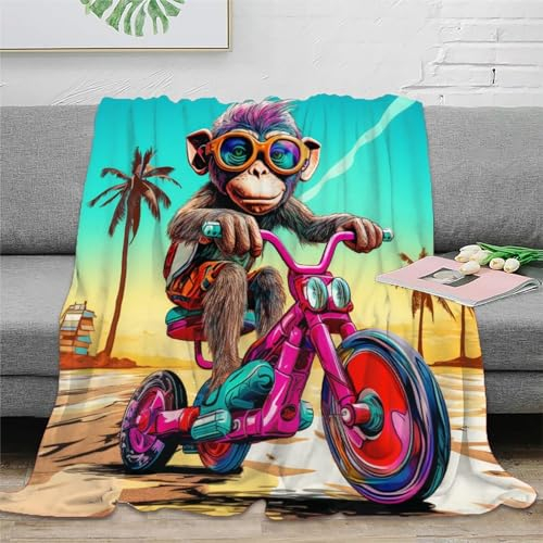 Strunt AFFE Pop-Art Kuscheldecke Flauschige Personalisierte Decke Geschenke, Super Weiche Decke Flanell 60x80inch(150x200cm)