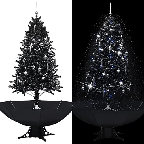 albero di natale,albero di natale 210 cm,albero di natale slim,Albero di Natale con Nevicata e Base ad Ombrello Nero 190cm PVCnatale,albero di natale premiere,albero di natale 210,