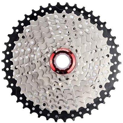 QAINKUN Fahrrad Zahnkranz MTB Fahrrad Freilauf 8 9 10 11 Geschwindigkeit 40 42 46 50T Schwungrad Mountainbike Radfahren Kassette Zubehör Fahrrad Ritzel