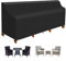 PATIO PLUS Outdoor Garden Loveseats Cover, Waterpoof Windproof Heavy Duty 420D Oxford Fabric, Suitable for 2 Seater Love Seat Patio Set L180/190cm*W80cm*H75/90cm Black