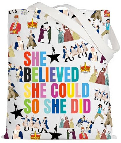 KEYCHIN Hamilton Musik-Tragetasche für Schuyler Sisters Fans, Geschenke, Rise Up Hamilton, wiederverwendbare Einkaufstasche, Broadway Musical Merch, Hamilton Tb