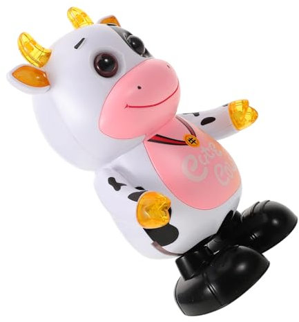 1 Pc Pantorrilla Eléctrica Juguetes De Interior Ganado Electrico Vaca Lechera Resplandeciente Juguete Musical para Niños Juguete De La Mascota Juguetes Niño Abdominales BESTonZON