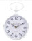 levandeo Wanduhr Antik Weiß H24cm William Marchant Metall Uhr Shabby Chic Vintage Retro Metalluhr Nostalgie Landhausstil Deko