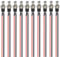 Gebildet 10Stück 7mm 3V-6V-12V-24V-230V/1A Vorverdrahteter Mini-Taster, SPST Normal offen EIN/AUS 2-poliger Runder Knopf für Modelleisenbahn-Hobby (Weiß)