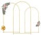 VEVOR Support de Fond Arche de Mariage, Lot de 3, Support Stable Métal, 2390 mm, 2200 mm, 1970 mm, Barre Transversale de Châssis, Facile à Assembler, pour Anniversaire, Célébration, Cérémonie, Doré