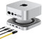 Neuer M4/2024 Mac Mini Hub & Ständer mit 40 Gbit/s NVMe/M.2 SSD-Gehäuse für alle neuen Mac Mini M4/M4Pro, Aluminium Mac Mini M4 Dock, USB A*2, USB-C Host, 3,5 Audio Mac Mini Zubehör