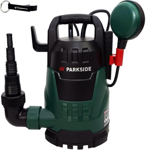 HEADNMORE® Bundle – Parkside® Pompe submersible pour eau claire PTPK 400 + porte-clés HEADNMORE®
