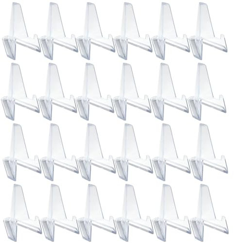 Jecdfs 24 pièces Presentoir Supports Acrylique pour Collection, Support Carte pour Pokemon, support de carte transparent pour pièces de monnaie, montres de poche, médailles, objets de collection