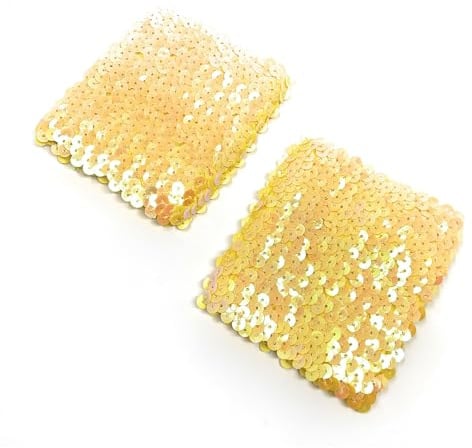 Cadoline Paar Damen-Armbänder aus Polyester mit Pailletten, 16 x 10 cm
