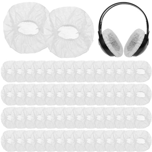 500 PCS Universal Disposable Headphone Covers, Stretchable Non-Woven Earphone Shields for Shared Headsets, Sweat and Dust Guard