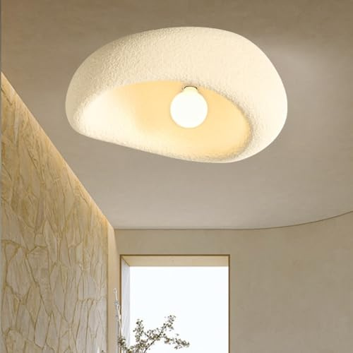 MyLjp Deckenleuchten Wabi Sabi Stil Deckenleuchten Beige Restaurant Deckenleuchte Kreative Deckenlampe im Creme-Stil E27 Verwendet für Wohnzimmer Flur Esszimmer Schlafzimmer
