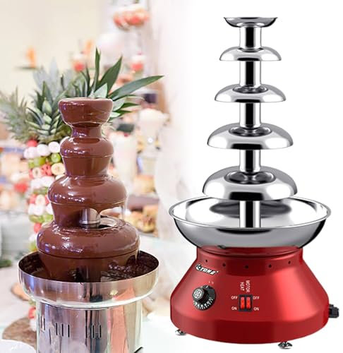Electric Fondue Fountain Machine for Chocolate, Cheese, Perfect for Weddings, Parties, 4 Tiers