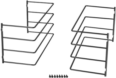 SOTECH Support de plaque de cuisson pour 4 plaques de cuisson (364 x 140 x 182 mm, noir-chrome, pour largeur de caisson de 600 mm) Support de grille - l'ordre en toute simplicité