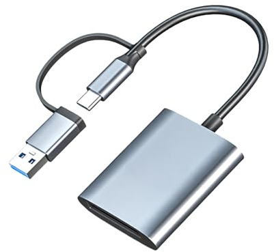 XQDS Memory Card Reader Two Interfaces USB C/USB Video Editing Workflow Simultaneous Read Function High Speed Data Transfer Card Reader