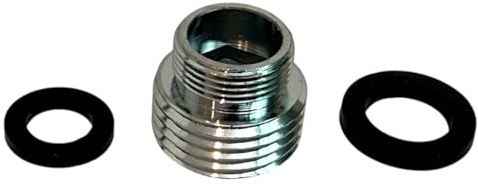 Wasserhahn Adapter 1/2 Zoll auf M16 Außengewinde – Übergangsstück mit Dichtungen – Messing Adapter für Armaturen und Waschmaschinen
