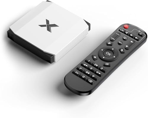 Boîtier Android TV Box 4GB RAM 32GB ROM H.265 Quad 4-Core Android Box Support 3D 4K UHD Vidéos H.265, 2.4G / 5G Dual-Band WiFi 6 Bluetooth 5.0 Smart TV Boîtier