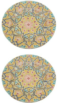 Tuscany Style Melamine Tableware (Yellow, Plate 22 cm (Set of 2))