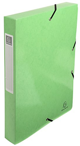 Exacompta 59923E (Archivboxen Iderama, 24 x 32 cm, mit Gummizug, mit Rückenetikett, 40 mm Rücken) anisgrün, 1 Stück