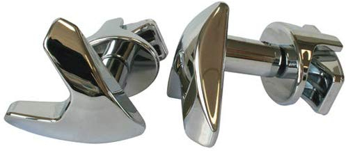 SOMATHERM FOR YOU, Patères V Chromées pour Sèche Serviette - Lot de 2 à Visser pour Tubes Ronds - Fixation Facile - Idéal pour Salle de Bain - Finition Élégante et Durable