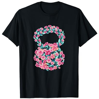 Aquarell Blume Kettlebell - ziemlich stark! T-Shirt