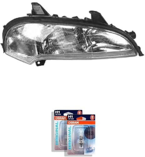 EISENFELS Bundle Set 69593426 Scheinwerfer rechts + Leuchtmittel H1 Classic kompatibel mit Tigra 95_