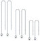 LINGBG JEWELRY 3 Paar Einfädel-Ohrringe 925 Sterling Silber lange Kette Ohrringe (1.6in/2.4in/3.5in) Bar/Ball Wrap Einfädel-Ohrringe für Frauen leichtes minimalistisches Schmuck-Set