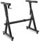 Pyle Keyboard Stand, Electronic Music Heavy Duty Piano Stand, Z Design w/Adjustable Width & Height, Locking Wheels, Headphone Hook, Durable Sturdy Metal