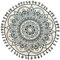 Teppich Baumwolle Mandala-Muster beige / grün rund dia. 120 cm Irice